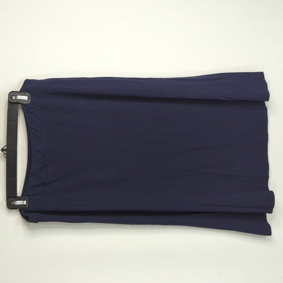 Eileen Fisher Blue Pull on‎ Straight Cut Skirt Casual Womens Size Large - Picture 3 of 6